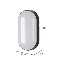 Prescent Led 8W Overhead Oval Shaped Outdoor Wall Light (Warm White, 8W)-thumb2