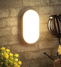 Prescent Led 8W Overhead Oval Shaped Outdoor Wall Light (Warm White, 8W)-thumb3