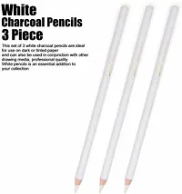 Prescent Set of 3 White Charcoal Pencil Set for Sketching, Drawing and Other Artistic Work-thumb2