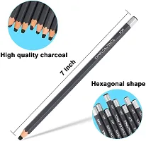 Prescent Professional Charcoal Pencils Set 12 Pcs for sketching, drawing, shading and more-thumb3