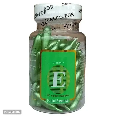 Vitamin E Facial Essense Soft Gel Capsules 60 Pcs (Multicolor)-thumb0