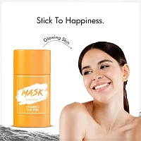 Vitamin C Clay Stick Mask For Women  Men Reduce Dark Spots  Wrinkles For Glowing And Brightening Skin Paraben Free Suitable For All Skin Oily To Normal-thumb4