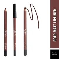 Bold Matte Lipliner Pencil | Long Stay | Smudge Free | Waterproof | Creamy Lip Liner Pencil| Combo of 2-thumb1