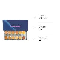 SupraColor Foundation Concealer Cream Palette 12 Colors for Women  Girls, Natural Finish-thumb2