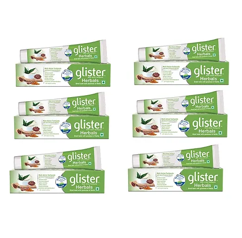 Amway Glister Multi-Action Herbal Gum Protection Toothpaste  -Pack Of 6