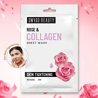 Swiss Beauty Rose  Collagen skin tightening Sheet Mask Pack of 6-thumb2