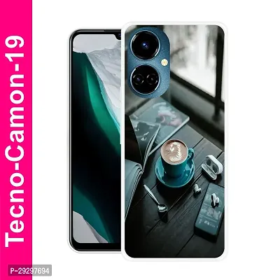 Stylish Multicolor Printed Plastic Back Cover for Tecno Camon 19