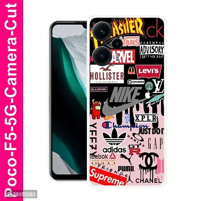 Stylish Multicolor Printed Plastic Back Cover for POCO F5 5G-thumb0