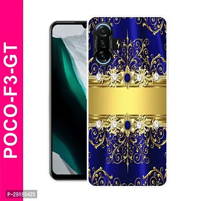 Stylish Multicolor Printed Plastic Back Cover for POCO F3 GT-thumb0