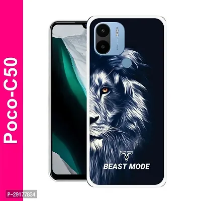 Stylish Multicolor Printed Plastic Back Cover for POCO C50