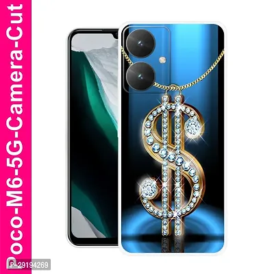 Stylish Multicolor Printed Plastic Back Cover for POCO M6 5G