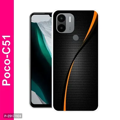 Stylish Multicolor Printed Plastic Back Cover for POCO C51