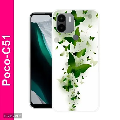 Stylish Multicolor Printed Plastic Back Cover for POCO C51