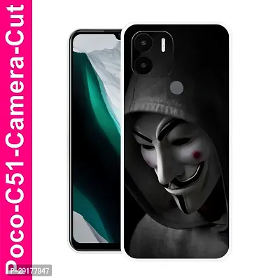 Stylish Multicolor Printed Plastic Back Cover for POCO C51