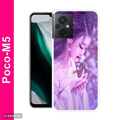 Stylish Multicolor Printed Plastic Back Cover for POCO M5