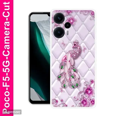 Stylish Multicolor Printed Plastic Back Cover for POCO F5 5G