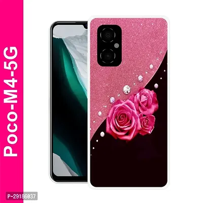 Stylish Multicolor Printed Plastic Back Cover for POCO M4 5G