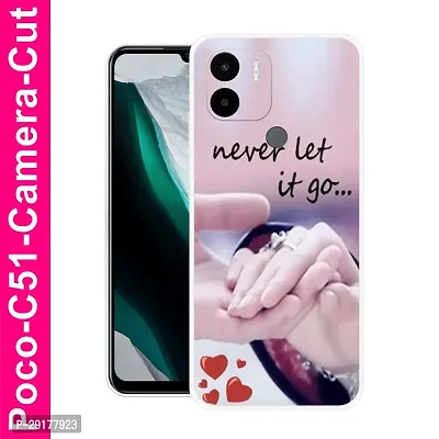 Stylish Multicolor Printed Plastic Back Cover for POCO C51