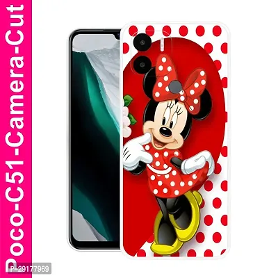 Stylish Multicolor Printed Plastic Back Cover for POCO C51-thumb0