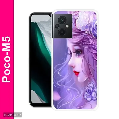 Stylish Multicolor Printed Plastic Back Cover for POCO M5