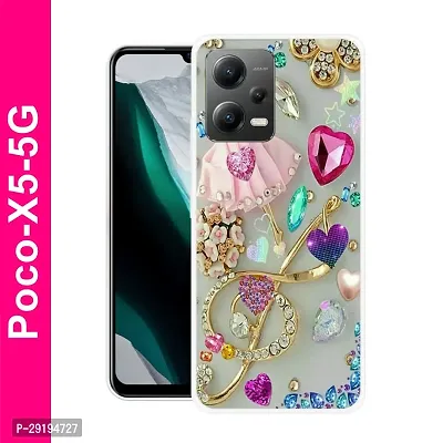 Stylish Multicolor Printed Plastic Back Cover for POCO X5 5G-thumb0