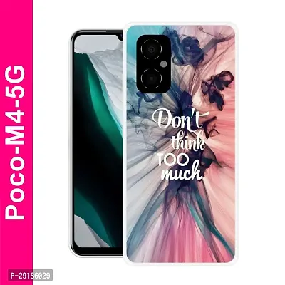 Stylish Multicolor Printed Plastic Back Cover for POCO M4 5G-thumb0