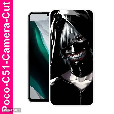 Stylish Multicolor Printed Plastic Back Cover for POCO C51