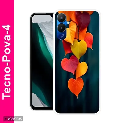 Stylish Multicolor Plastic Printed Case Cover for Tecno pova 123