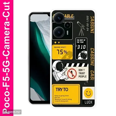 Stylish Multicolor Printed Plastic Back Cover for POCO F5 5G