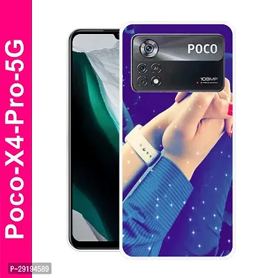 Stylish Multicolor Printed Plastic Back Cover for POCO X4 Pro 5G