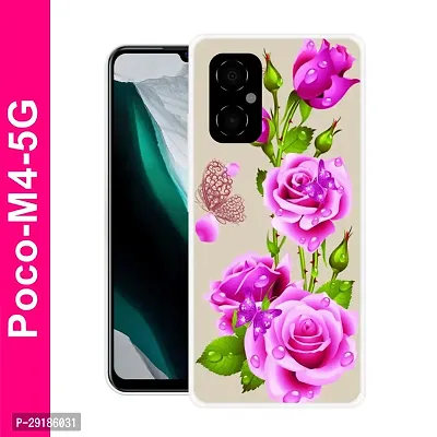 Stylish Multicolor Printed Plastic Back Cover for POCO M4 5G-thumb0