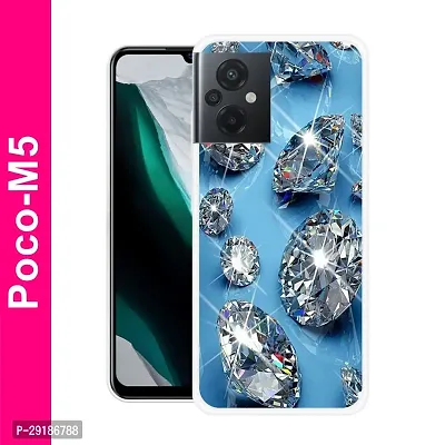 Stylish Multicolor Printed Plastic Back Cover for POCO M5