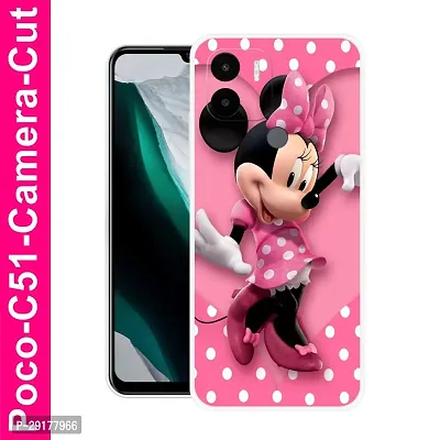 Stylish Multicolor Printed Plastic Back Cover for POCO C51