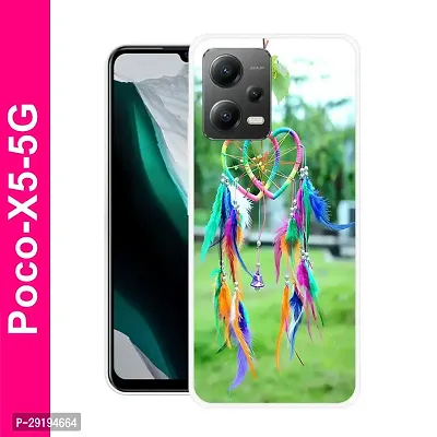 Stylish Multicolor Printed Plastic Back Cover for POCO X5 5G-thumb0