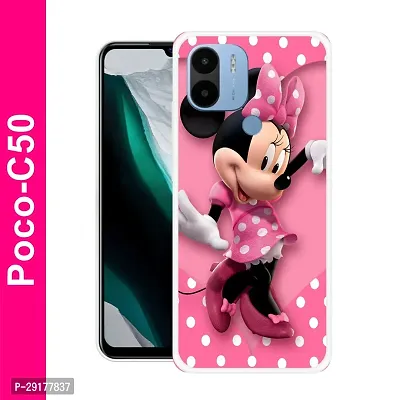 Stylish Multicolor Printed Plastic Back Cover for POCO C50