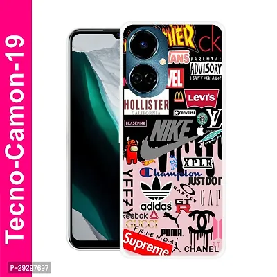 Stylish Multicolor Printed Plastic Back Cover for Tecno Camon 19