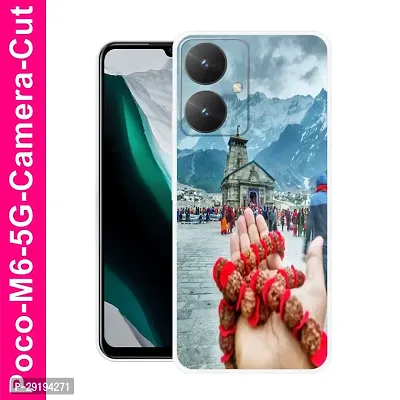 Stylish Multicolor Printed Plastic Back Cover for POCO M6 5G