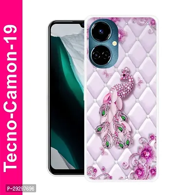 Stylish Multicolor Printed Plastic Back Cover for Tecno Camon 19