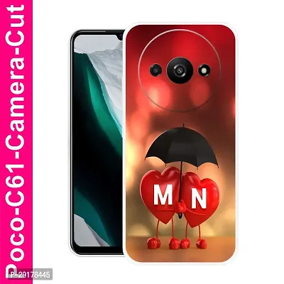 Stylish Multicolor Printed Plastic Back Cover for POCO C61-thumb0