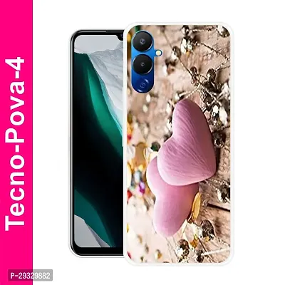 Stylish Multicolor Plastic Printed Case Cover for Tecno pova 104