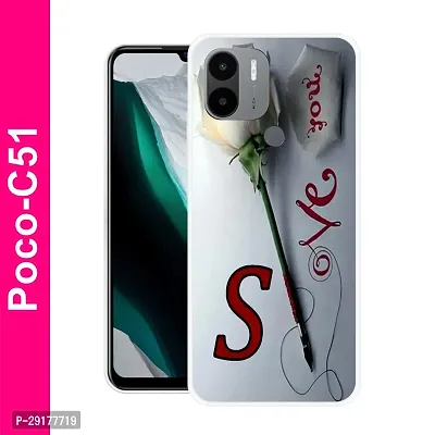 Stylish Multicolor Printed Plastic Back Cover for POCO C51-thumb0