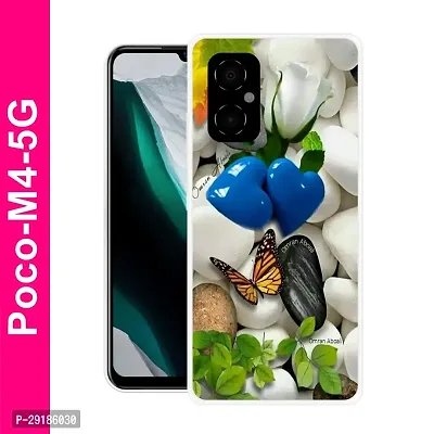 Stylish Multicolor Printed Plastic Back Cover for POCO M4 5G