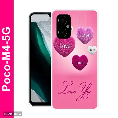 Stylish Multicolor Printed Plastic Back Cover for POCO M4 5G-thumb0