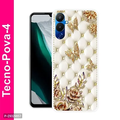 Stylish Multicolor Plastic Printed Case Cover for Tecno pova 95