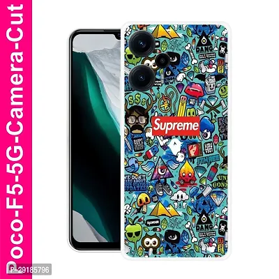 Stylish Multicolor Printed Plastic Back Cover for POCO F5 5G