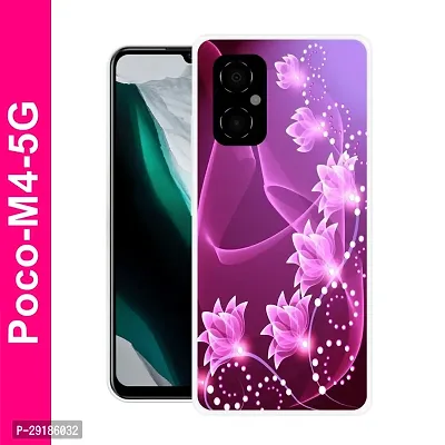 Stylish Multicolor Printed Plastic Back Cover for POCO M4 5G-thumb0