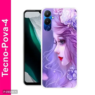 Stylish Multicolor Plastic Printed Case Cover for Tecno pova 102