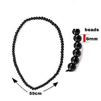 charvi Black Beads Neck Chain For Mens Chain Mala For Mens Black Beads Bracelet For Mens Black Beads Hand Bracelet For Mens Neck Mala Black Balls Chain For Mens-thumb4