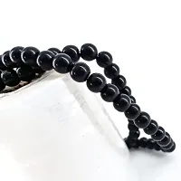 charvi Black Beads Neck Chain For Mens Chain Mala For Mens Black Beads Bracelet For Mens Black Beads Hand Bracelet For Mens Neck Mala Black Balls Chain For Mens-thumb2