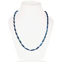 Mens Popular Stainless Steel Chain For Men and Boys Stylish Matte Finish Chains Necklace. (Blue)-thumb3